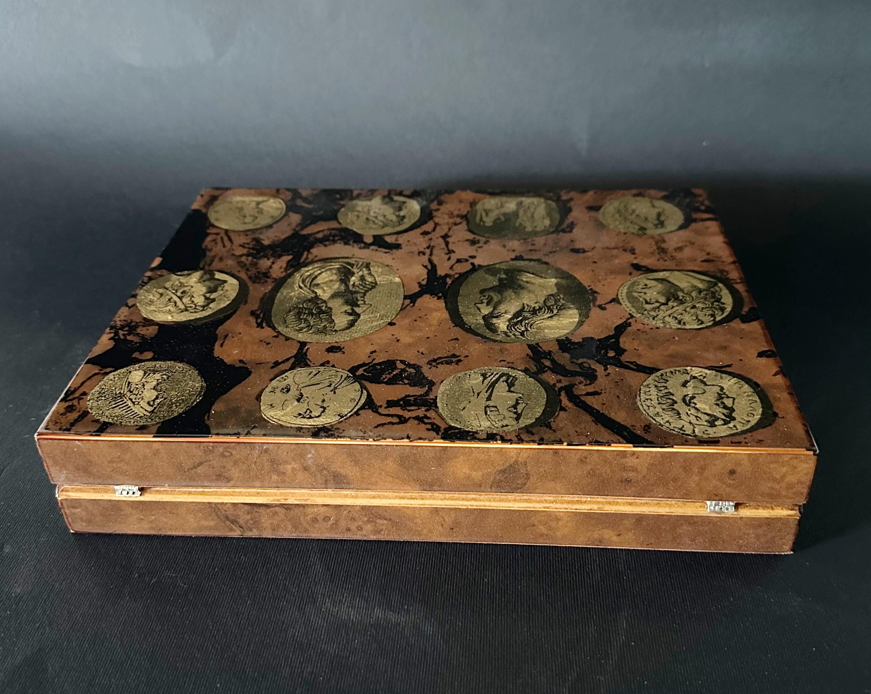 FORNASETTI Cigar Humidor In Good Condition For Sale In Los Angeles, CA