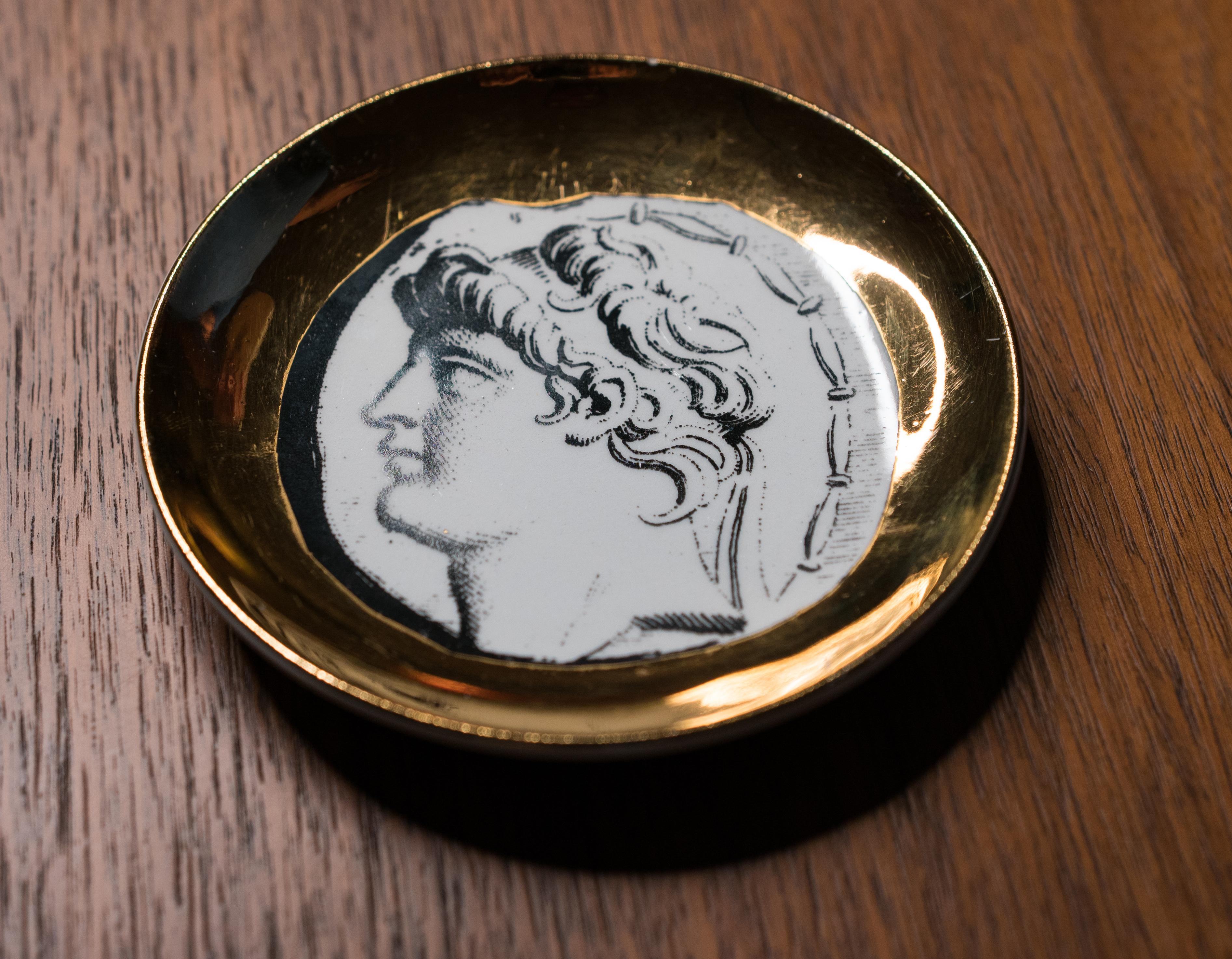 Ceramic Fornasetti Coaster Set of Six