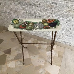 Table basse/ Plateau amovible Fornasetti en laiton, 1950, Italie