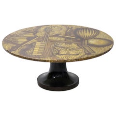 Fornasetti Coffee Table Strumenti Musicali circa 1960s Musical Instruments