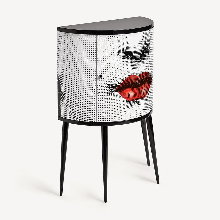 Modern Fornasetti Consolle Bocca Colored Handcrafted Wood For Sale