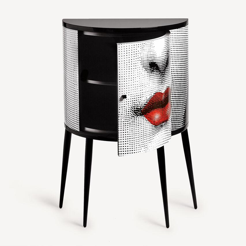 Italian Fornasetti Consolle Bocca Colored Handcrafted Wood For Sale