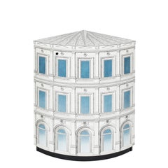 Armoire d'angle Fornasetti Architettura Celeste Motif architectural Bois