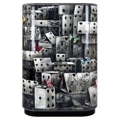Fornasetti Curved Cabinet Notturno Hand Colored Wood