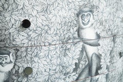 Fornasetti Curved Chest of Drawers Scimmie