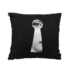 Fornasetti Cushion Chiave Key from the Series Tema e Variazioni Cotton