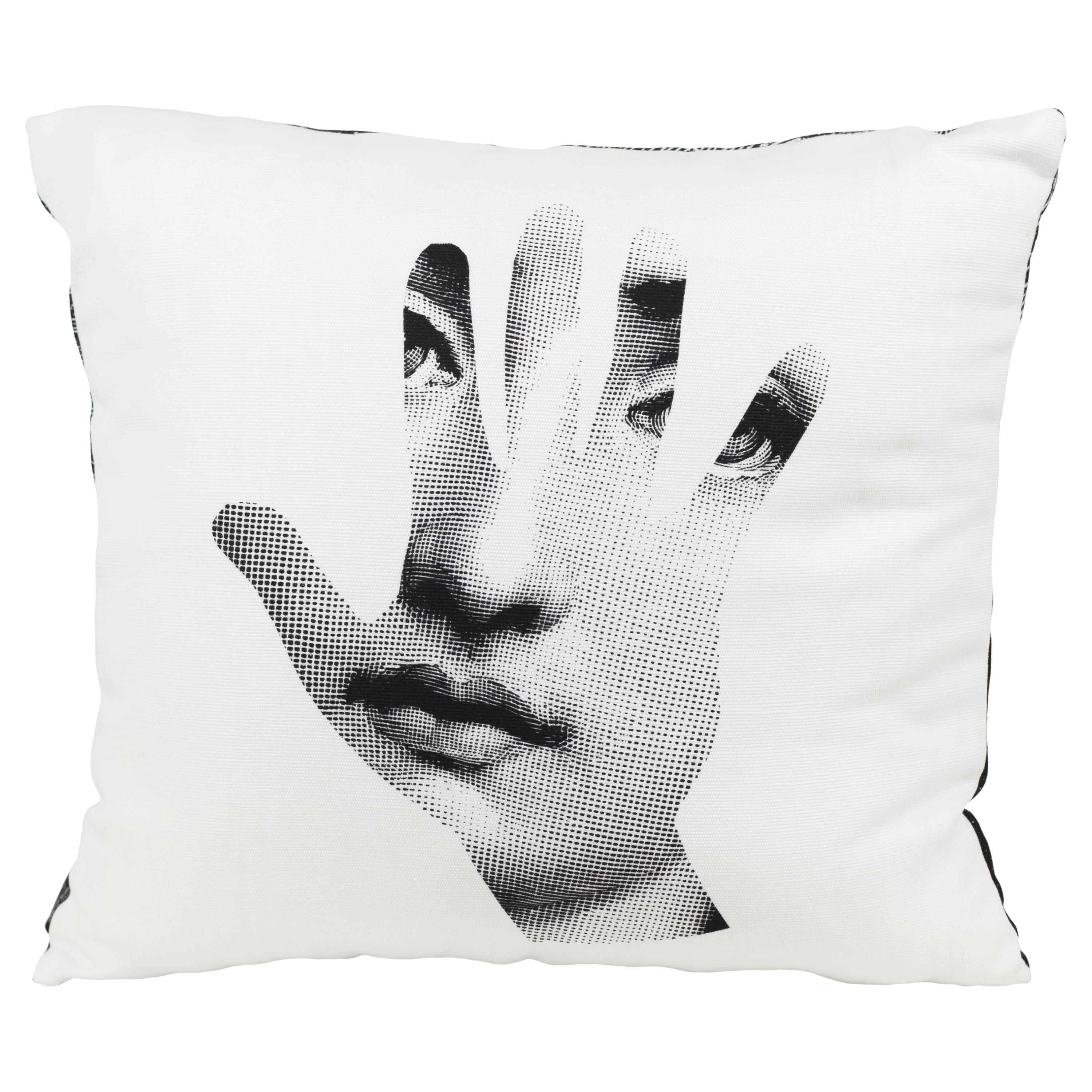Fornasetti Cushion Mano Hand from the Series Tema e Variazioni Cotton For Sale