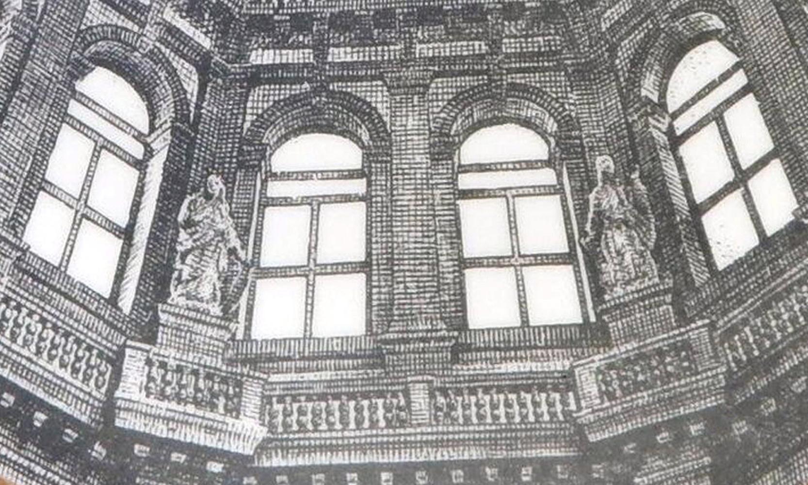Contemporary Fornasetti Dome Plate, Cupola Galleria Di Milano Number 7 in Series For Sale