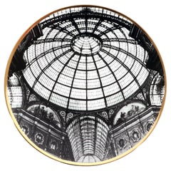 Used Fornasetti Dome Plate, Cupola Galleria Di Milano Number 7 in Series