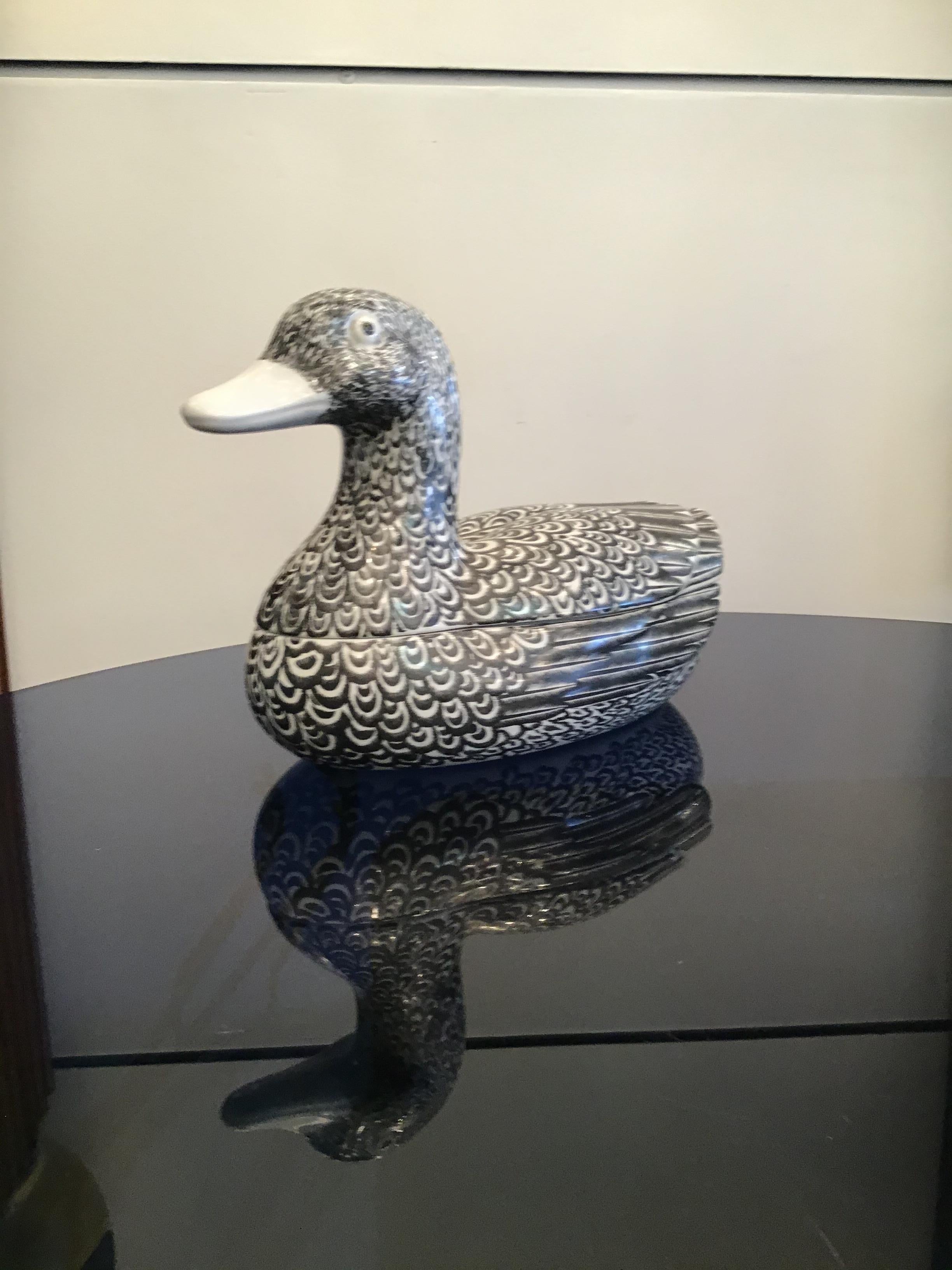 Italiano Fornasetti Anatra in ceramica 1960 Italia in vendita