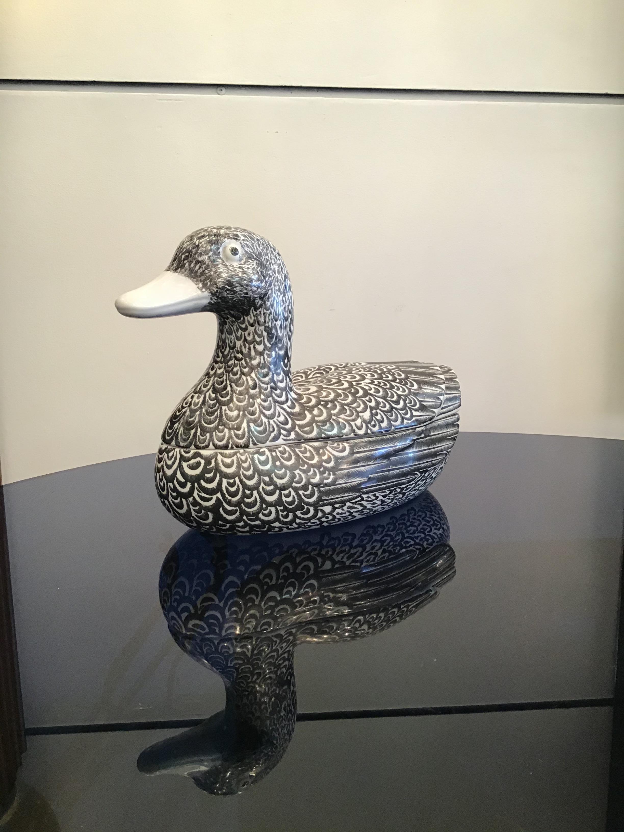 Mid-20th Century Fornasetti Duck Ceramic 1960 Italy For Sale