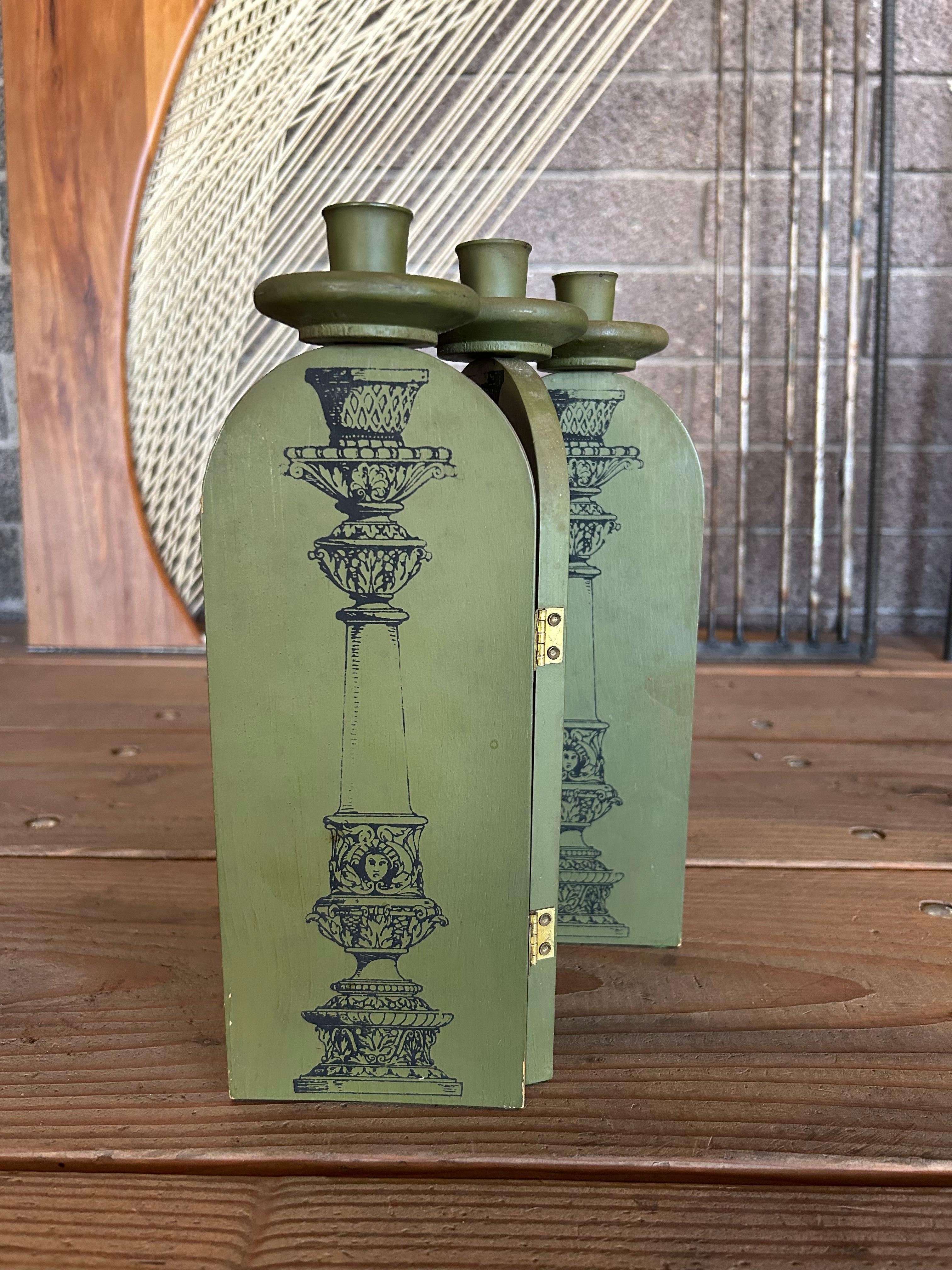 Fornasetti Eames Era Mid-Century Candle Holder  In Good Condition In Phoenix, AZ