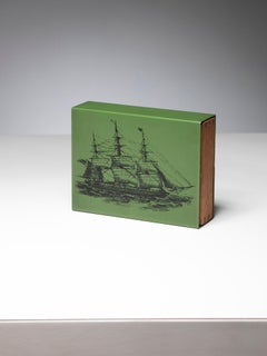 Fornasetti Enameled Box, Italy, 1960s