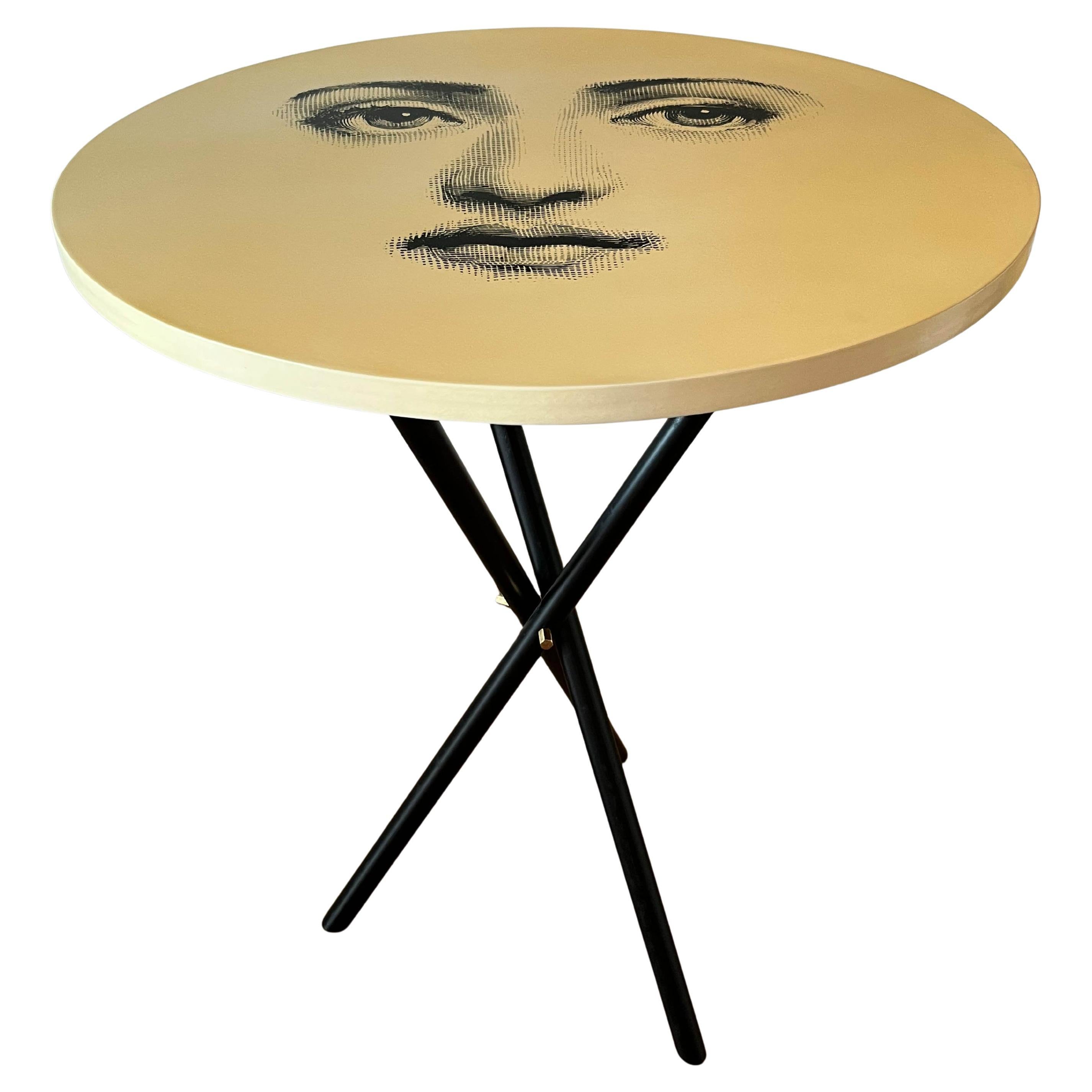 FORNASETTI Face Side Table For Sale