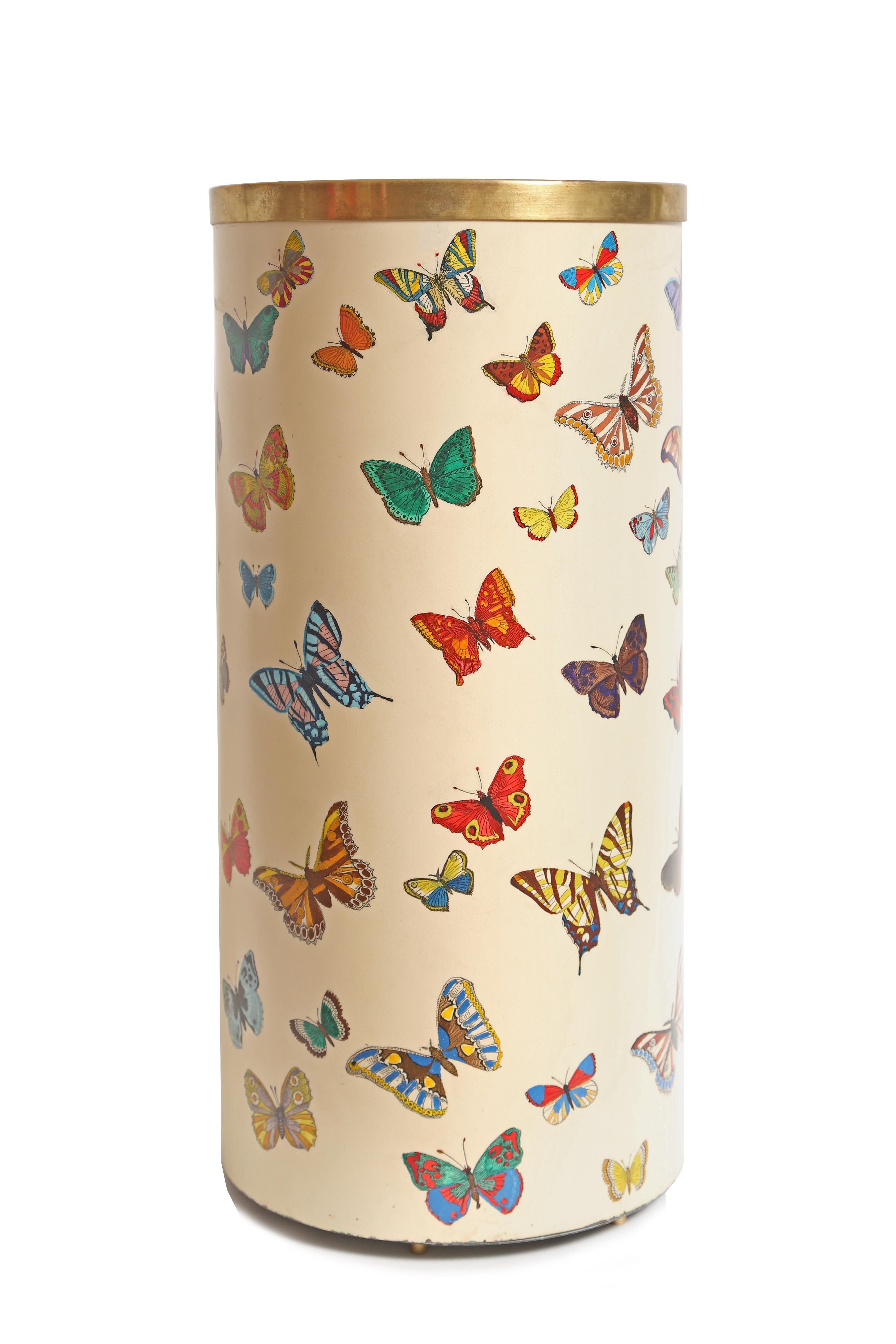 Italian Fornasetti Farfalle Umbrella Stand