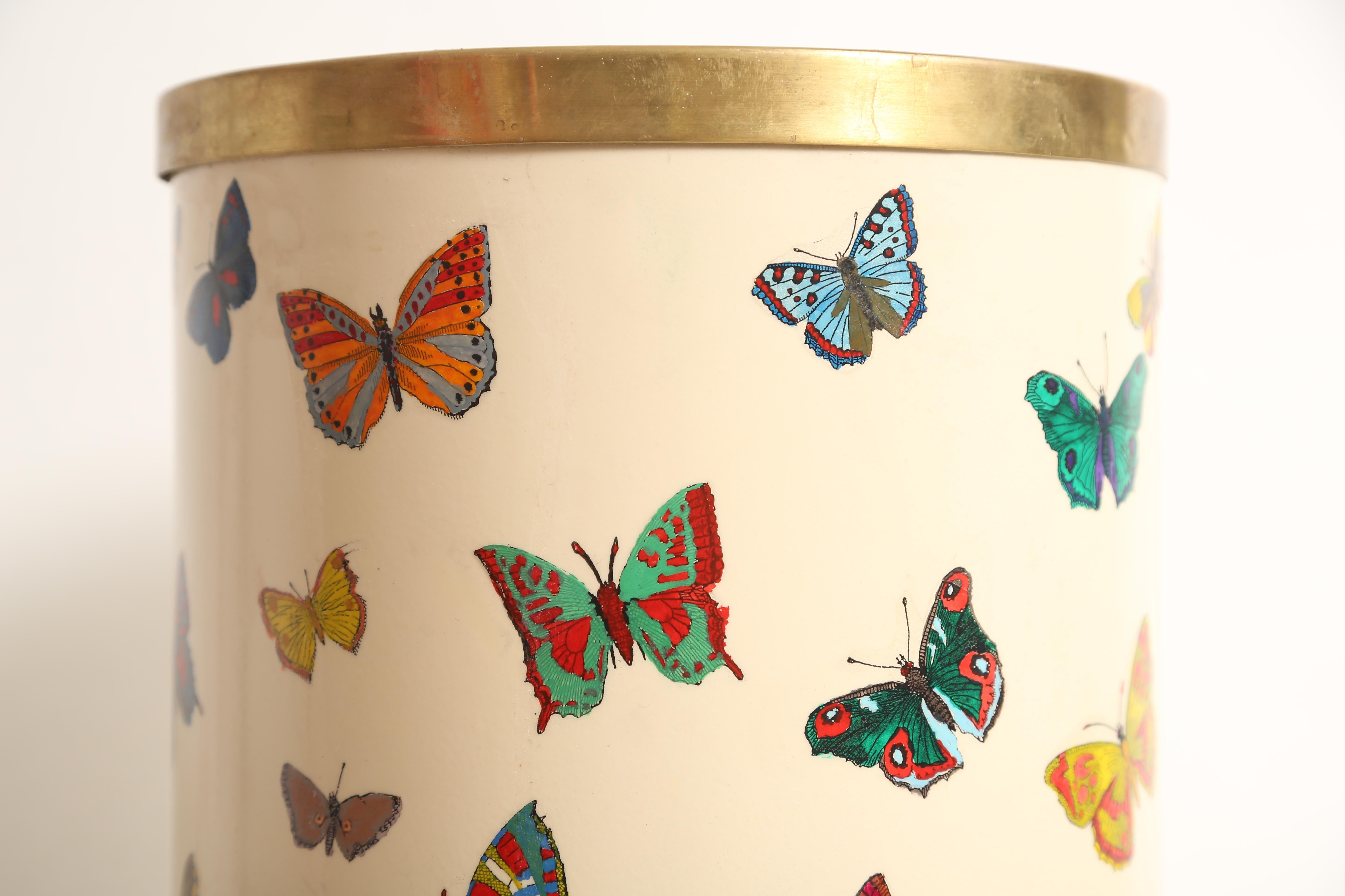 Fornasetti Farfalle Umbrella Stand In Good Condition In West Palm Beach, FL