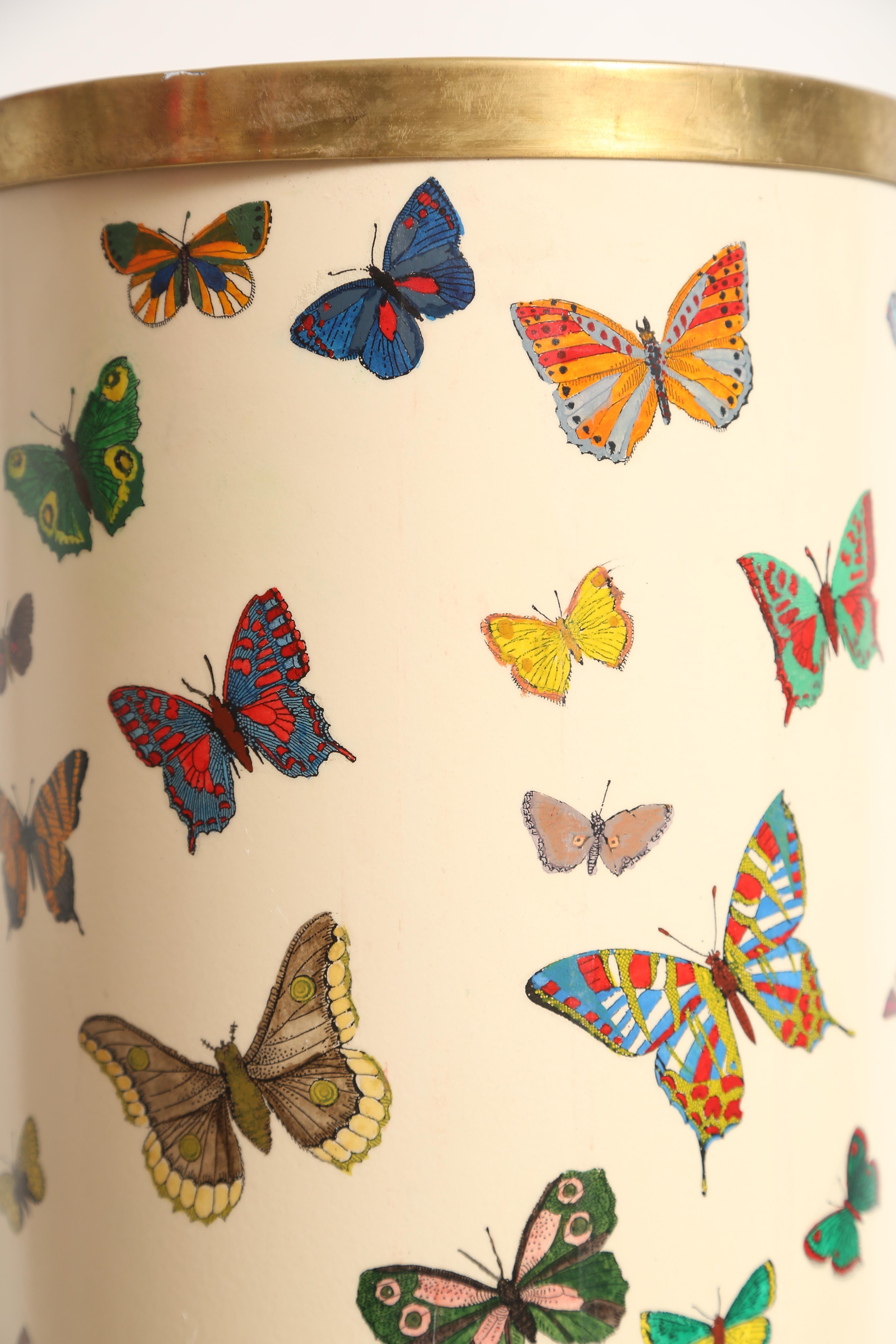 Late 20th Century Fornasetti Farfalle Umbrella Stand