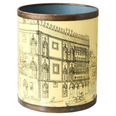 Fornasetti for Bucciarelli Waste Paper Basket. Milano, Italy 1950s.