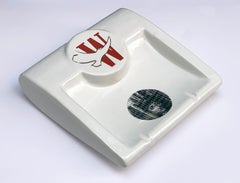 Fornasetti for Winston Ashtray or Tray, Ceramic, Italy, 1980s