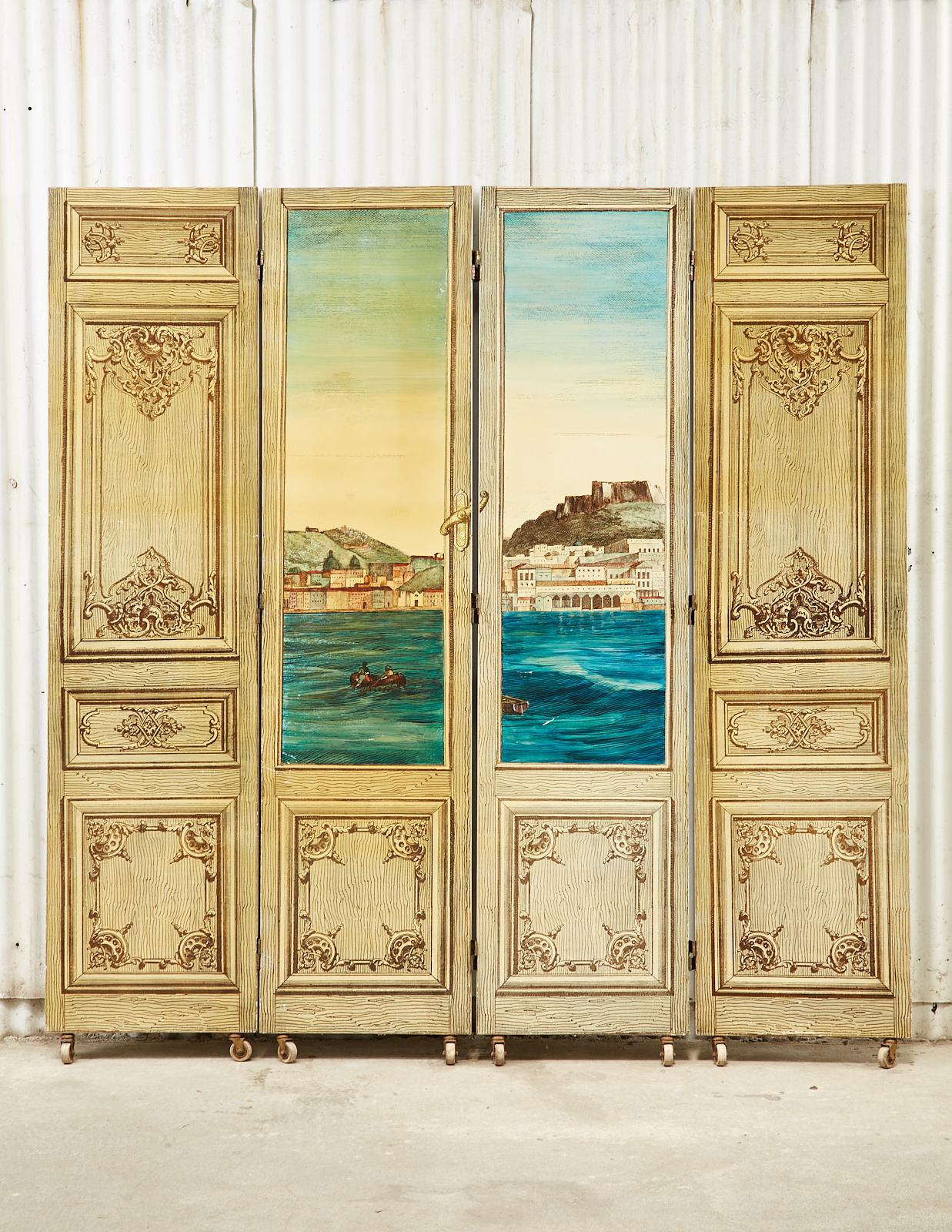 Fornasetti Four Panel Screen Armadio Aperto Open Cabinet 9