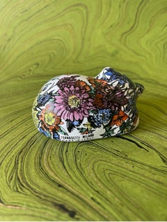 Fornasetti Gattini Ceramic Cat painted Floral “Fiorato”