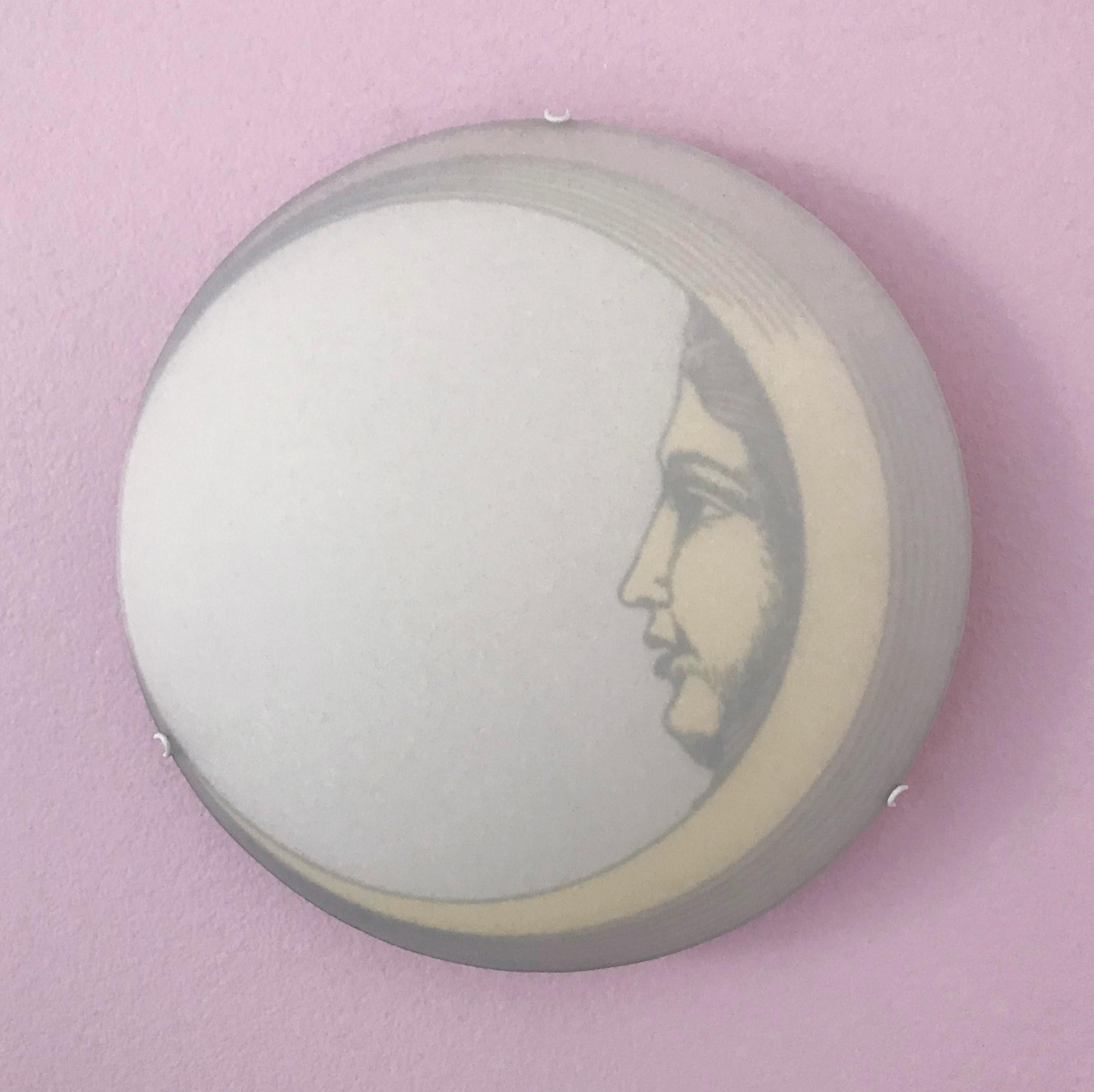 Fornasetti Geometric and Moon Sconces, 2 Available For Sale 1