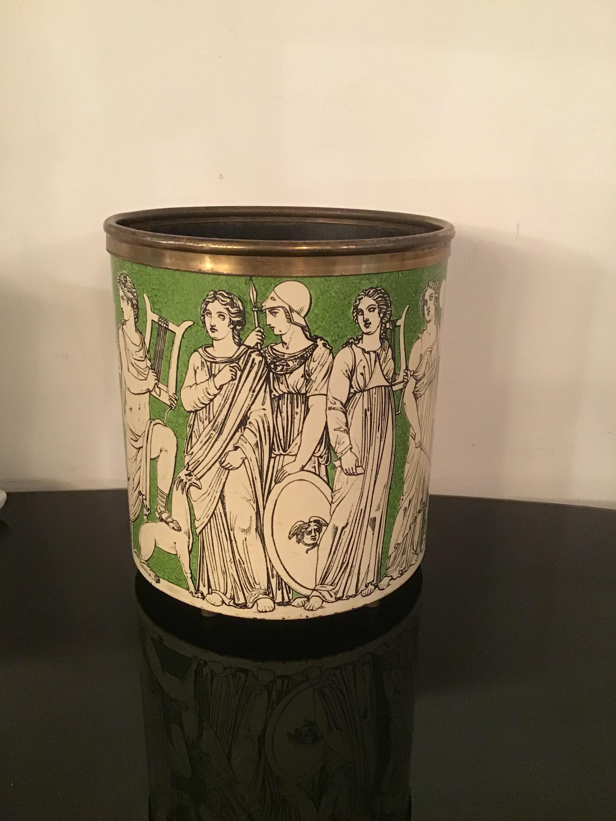 Fornasetti Gettacarte Brass Metal 1950 Italy In Good Condition In Milano, IT