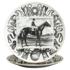 Fornasetti "Grandi Campioni.." Porcelain Plates, 2