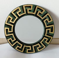 FORNASETTI Greek Key Round Mirror