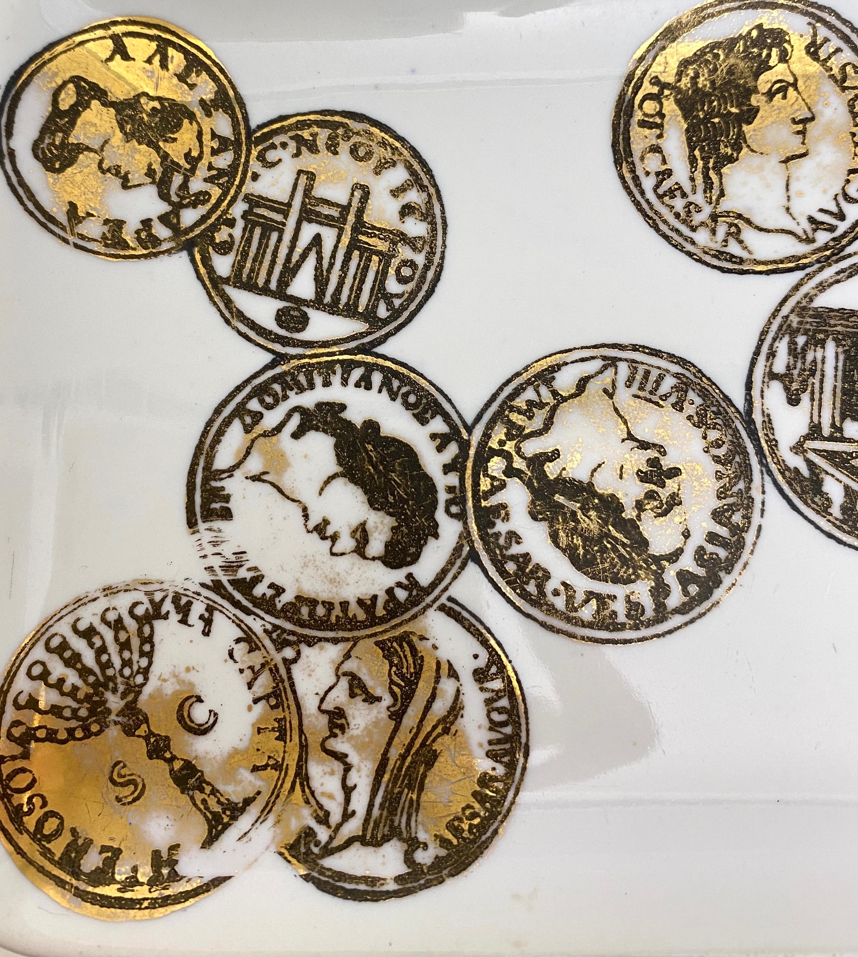 Mid-20th Century Fornasetti Italian Roman Coins Pin Tray