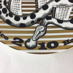 Fornasetti Limited Edition Ceramic Calendar Plate for 2010 No 8/700