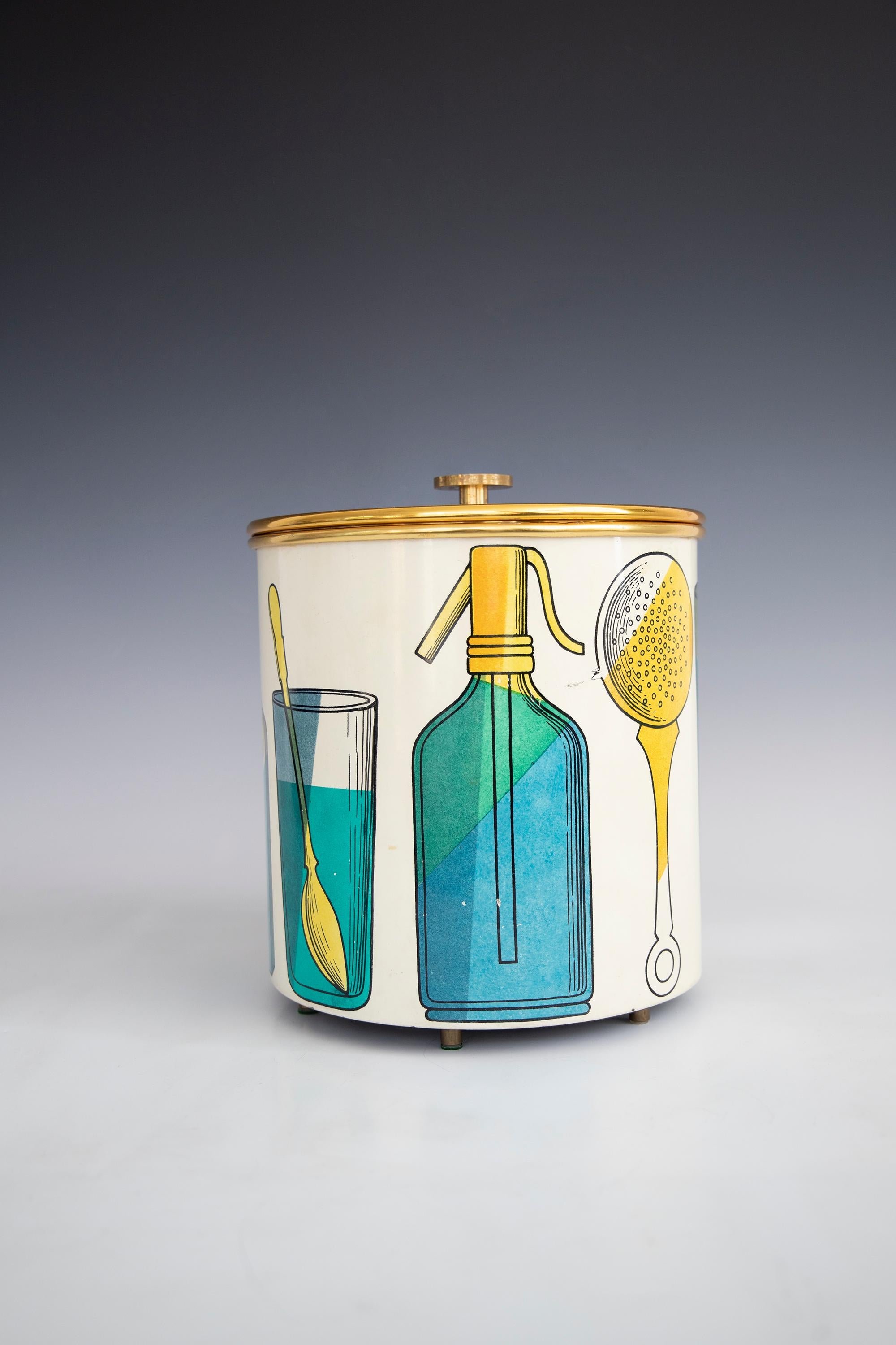 20th Century Fornasetti Milano Ice Bucket