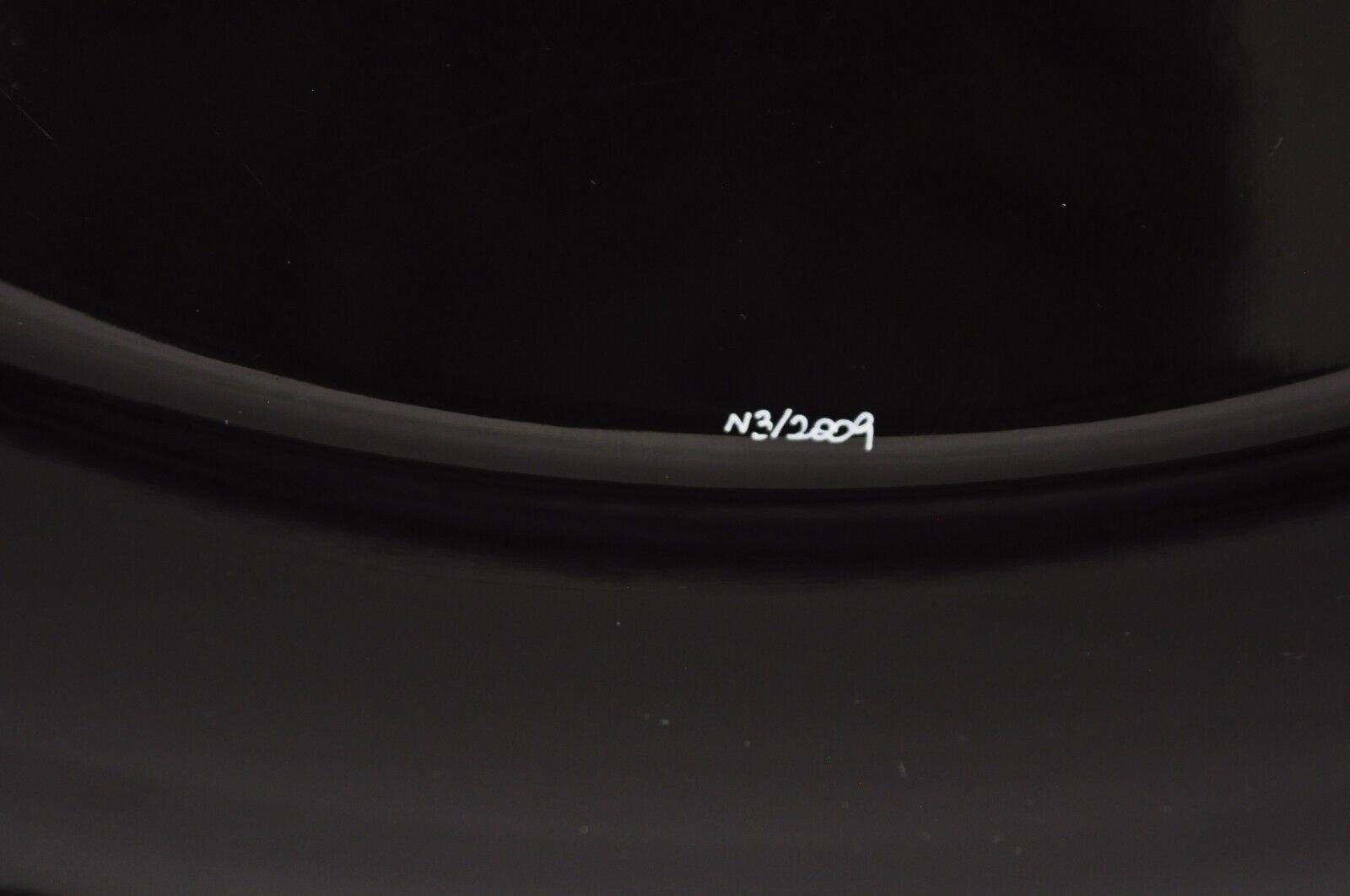Contemporary Fornasetti Milano Italy Serratura Black and White Keyhole Round Platter Tray For Sale