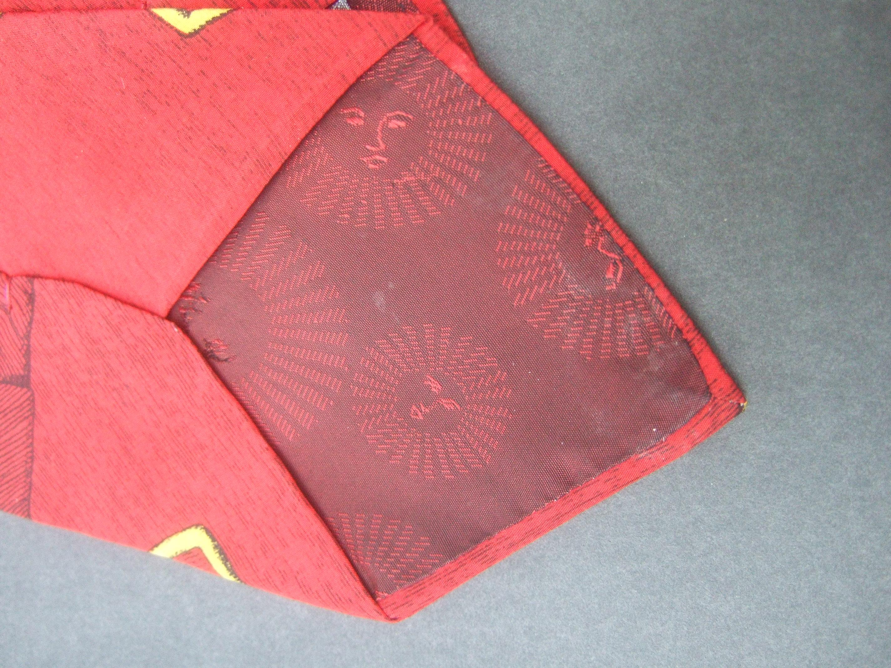 Fornasetti Mod Avant-garde Italian Graphic Design Silk Necktie c 1990s For Sale 3