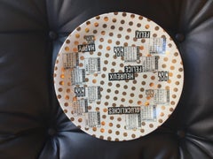 Fornasetti “N18 Piatto Calendario” Porcelain, 1985, Italy