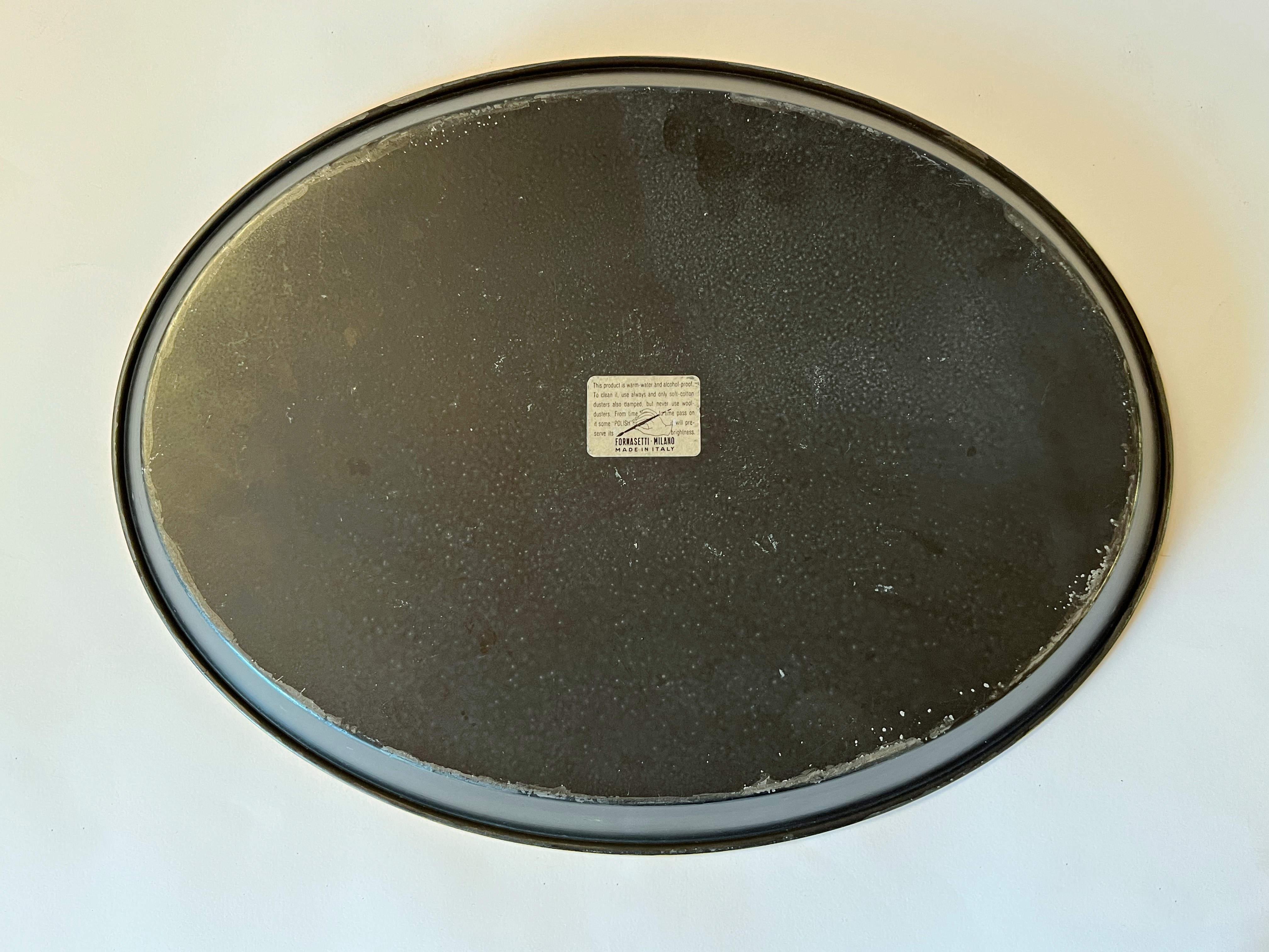 FORNASETTI Wassermelon-Ovales Metalltablett aus Metall im Angebot 3