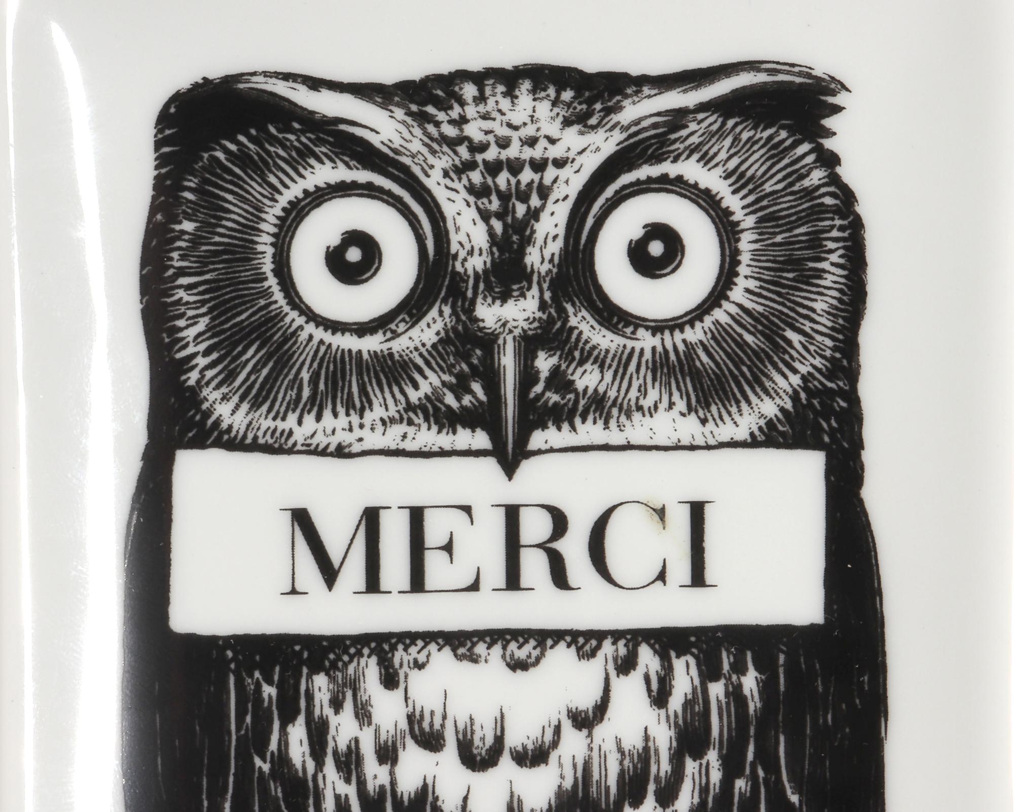 white owl tray