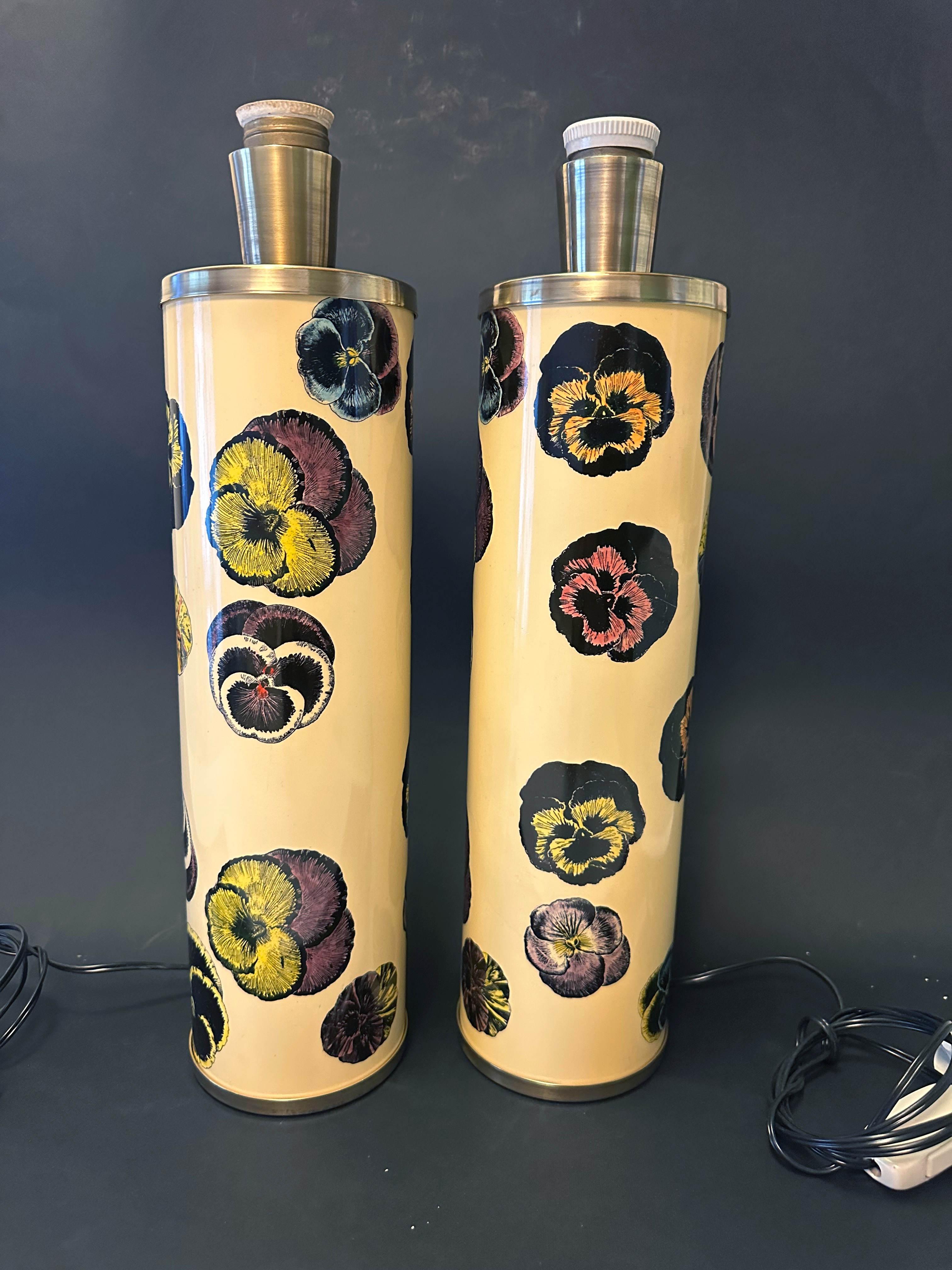 20ième siècle Paire de lampes de bureau vintage FORNASETTI en vente