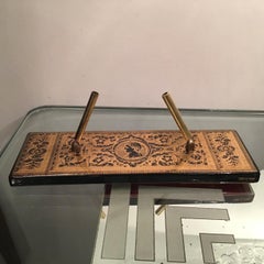 Fornasetti Pen Holder Ceramic Brass Gold, 1950, Italy