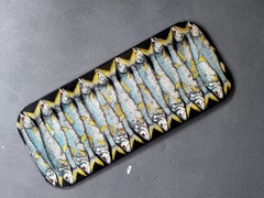 Fornasetti Piero Milan Italy in years '50 a  first edit of lacquered tray fish