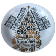 Fornasetti “Plate Calendar n 19” Porcelain, 1986, Italy