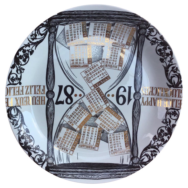 FORNA SETTI(フォルナセッティ )カレンダープレート 2009 Fornasetti Calendar Plate - 12 For Sale on 1stDibs | 1989