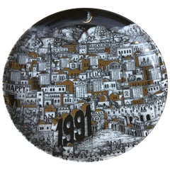 Fornasetti "Teller Kalender n24" Porzellan:: 1991:: Italien