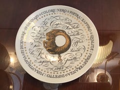 Fornasetti Plate Capricorn Zodiac Sign Porcelain, 1963, Italy