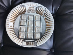 Fornasetti-Teller n.16 Calendario-Porzellan 1983 Italien