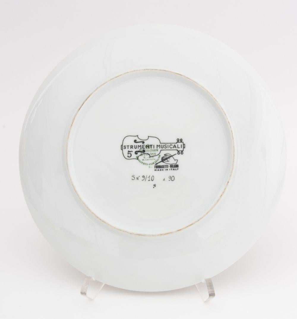 Post-Modern Fornasetti Porcelain Musical Tableware, 5 Pcs. For Sale