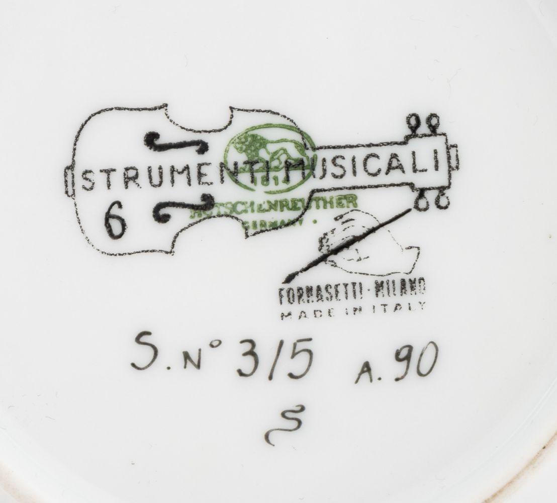 Fornasetti Porcelain Musical Tableware, 5 Pcs. For Sale 1