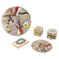 Fornasetti Porcelain Musical Tableware, 5 Pcs.