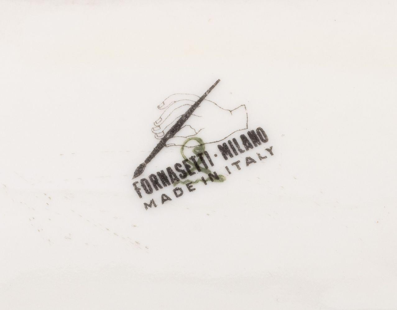 Fornasetti Porcelain Rectangular Trays, 2 im Zustand „Gut“ im Angebot in Astoria, NY