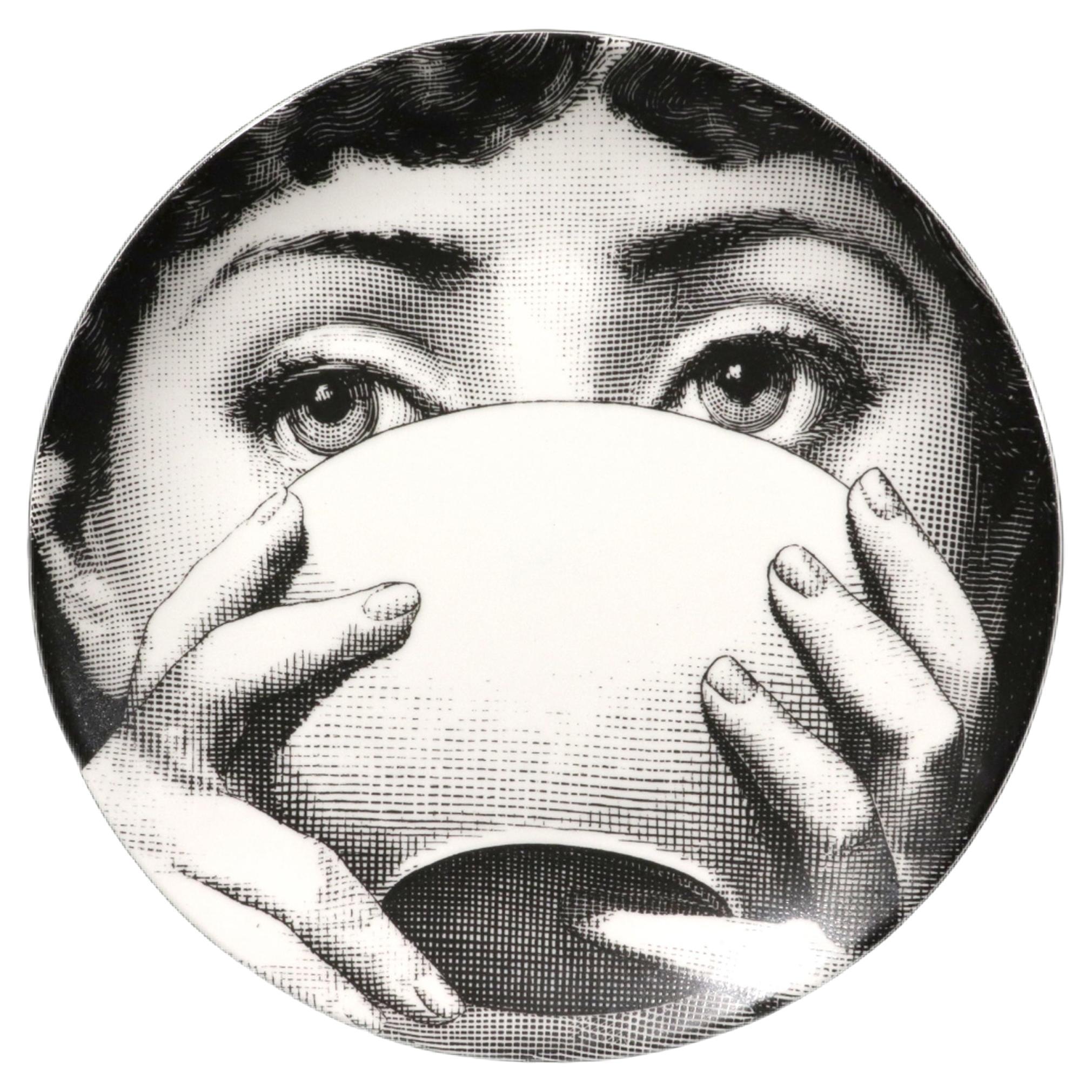 Fornasetti Porcelain Themes 
Variation Plate, Pattern 191 For Sale